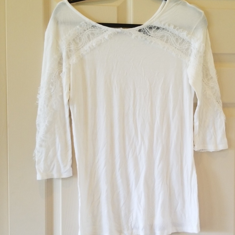 White Lacey top